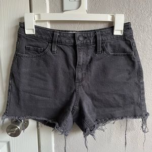 Black/grey Denim Shorts